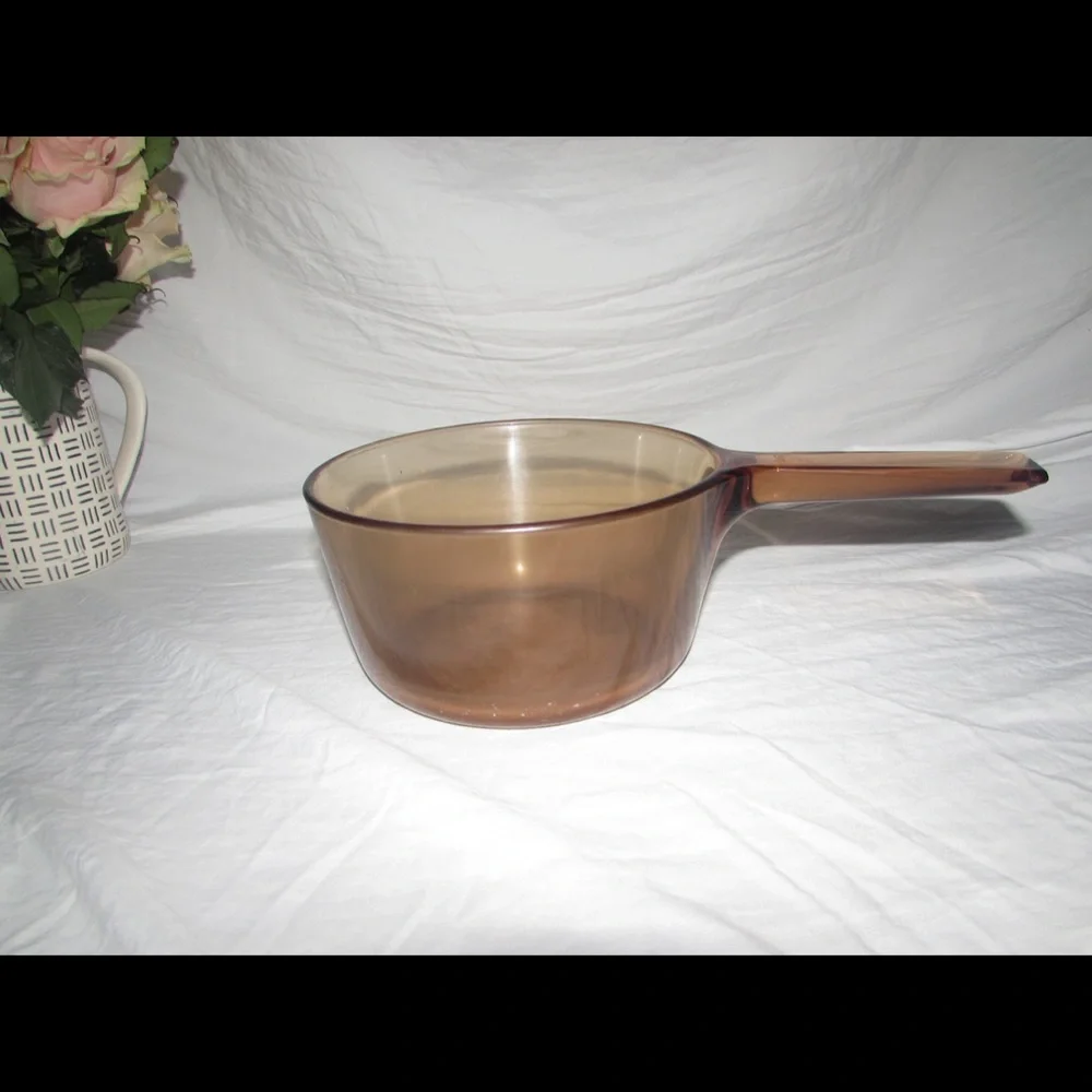 Vintage Vision Amber Glass Saucepan